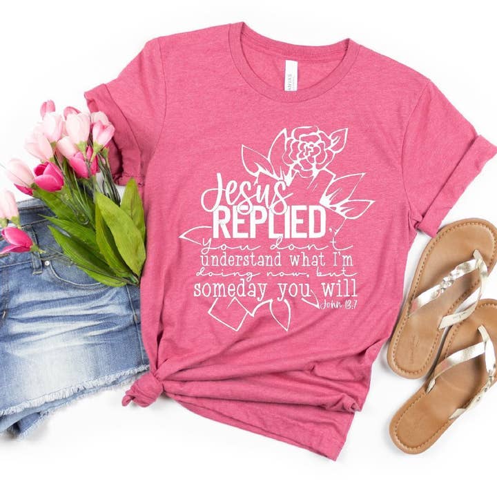 Jezus Antwoordde Enkele Kleur (Volwassene) voor wholesale door Heat Transfer Hub