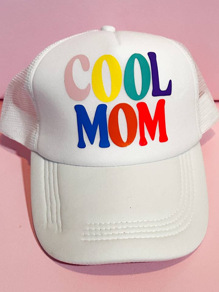COOL MOM TRUCKER HAT for wholesale by BusyBeesPartyCo.
