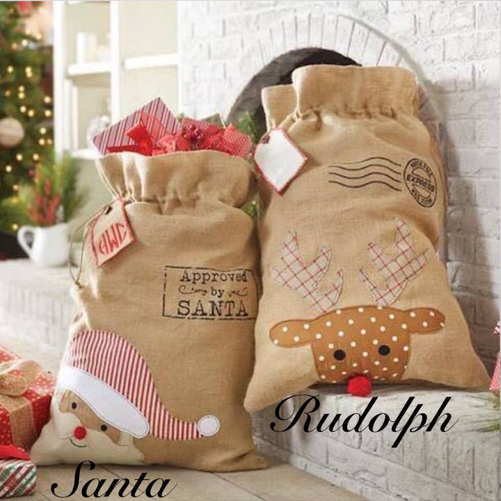 Threaded Pear - Wholesale Gift Sack - Drawstring Santa Sack | 28” x 20”