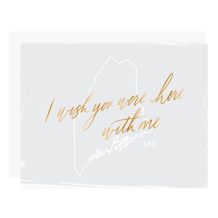 Wish You Were Here - MAINE for wholesale by Little Well Paper Co.