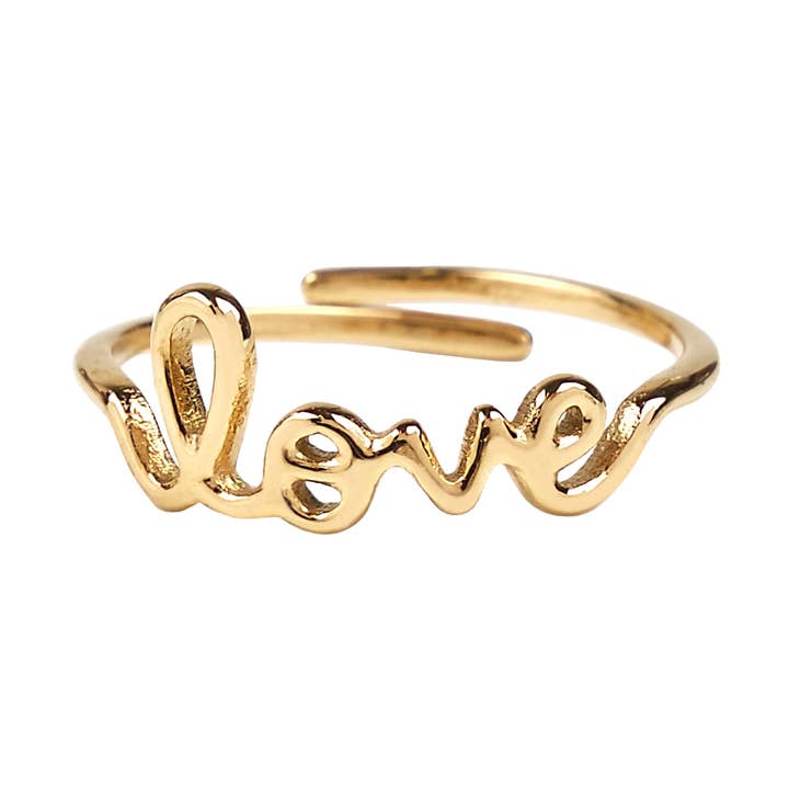 Cassette Barcelona - Vente Anneau/bague à empiler - Bague ajustable en acier inoxydable Love0