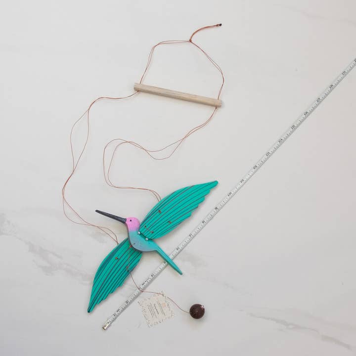 Tulia's Artisan Gallery - Wholesale Mobile - Hummingbird Flying Mobile - Pink Anna's6