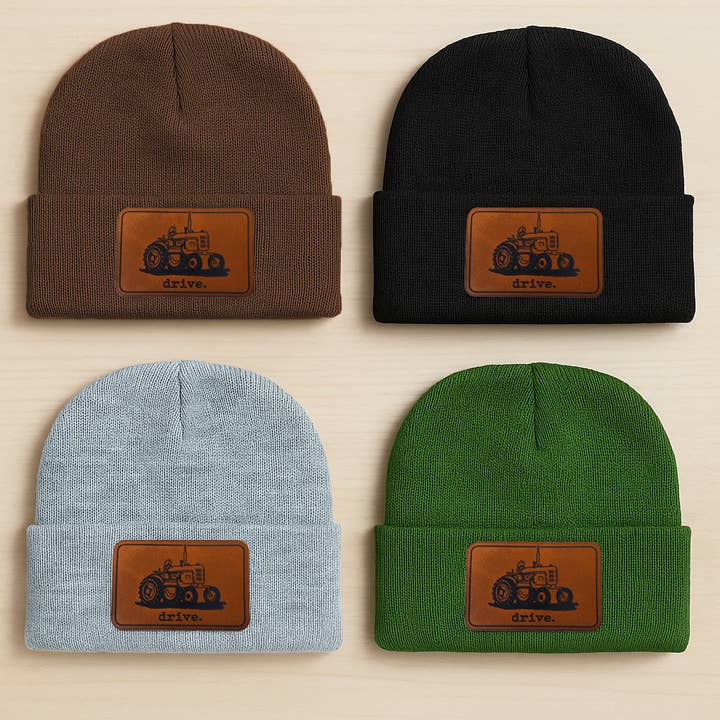 Barefoot Baby - Wholesale Beanie - Kids - Drive Farm Tractor Kid Beanie Toboggan Winter Hat | 4 Colors8