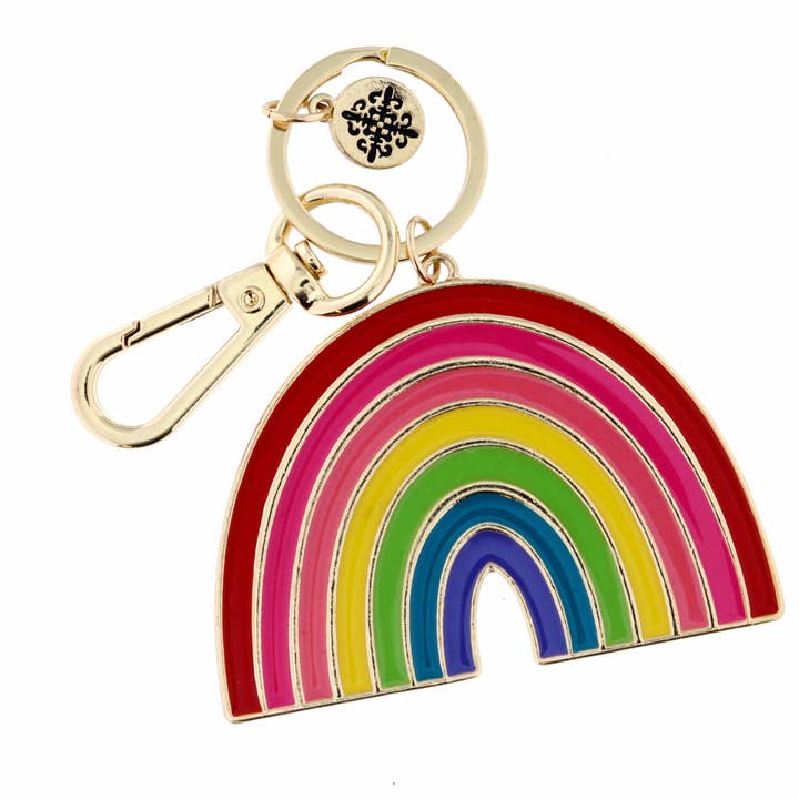 Kids Rainbow Enamel Keychain for wholesale by Jane Marie