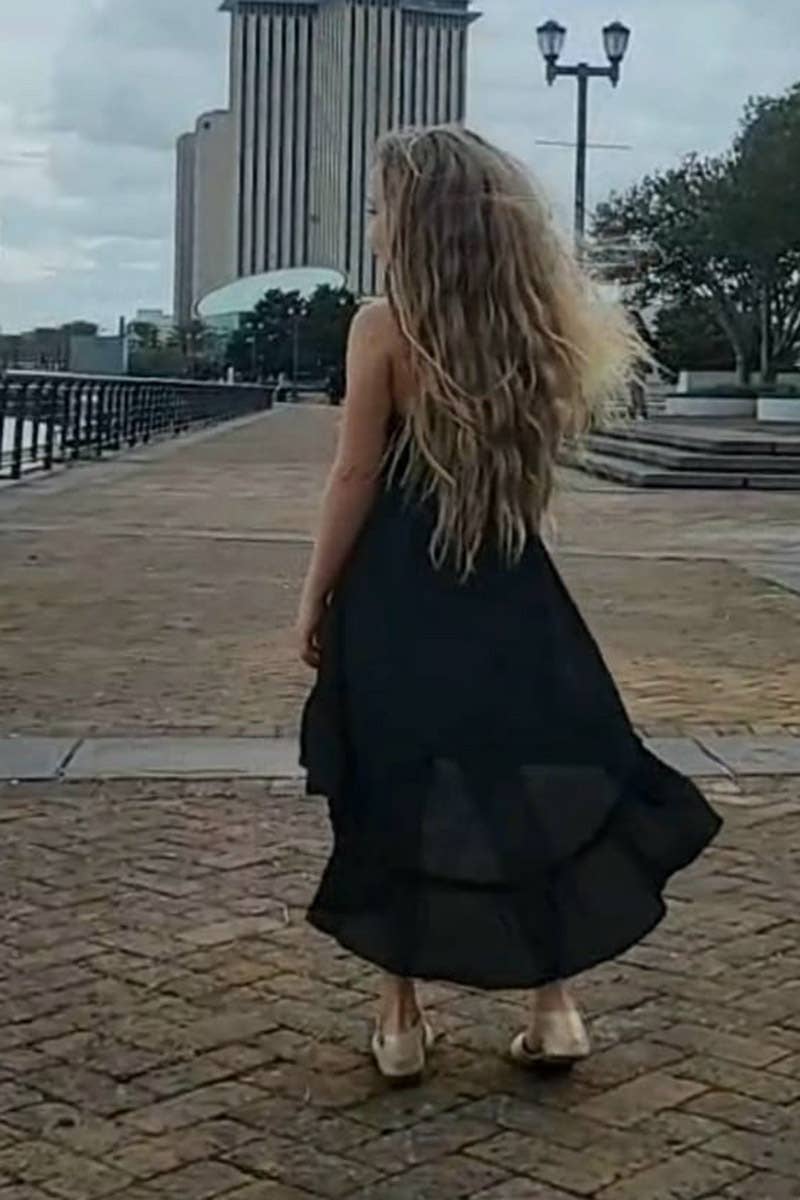 SISSYMINI - Vente Robe – enfant - Robe Hi-Lo en mousseline de coton doux BEACH BEAUTY à volants | LL3018