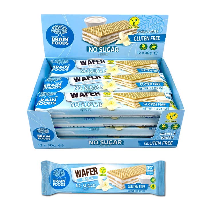 Wilton Mettler LLC - Wholesale Cookie - Brain Foods Gluten Free Vegan No Sugar Added Vanilla Wafer