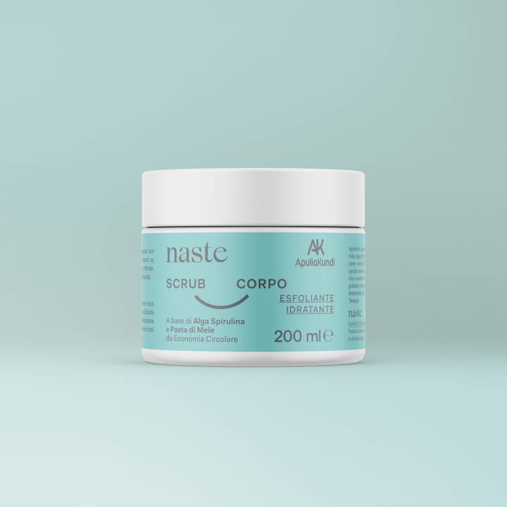 Lichaamsscrub op basis van appelpasta en spirulina-zeewier, 200 ml voor wholesale door ApuliaKundi Spirulina K