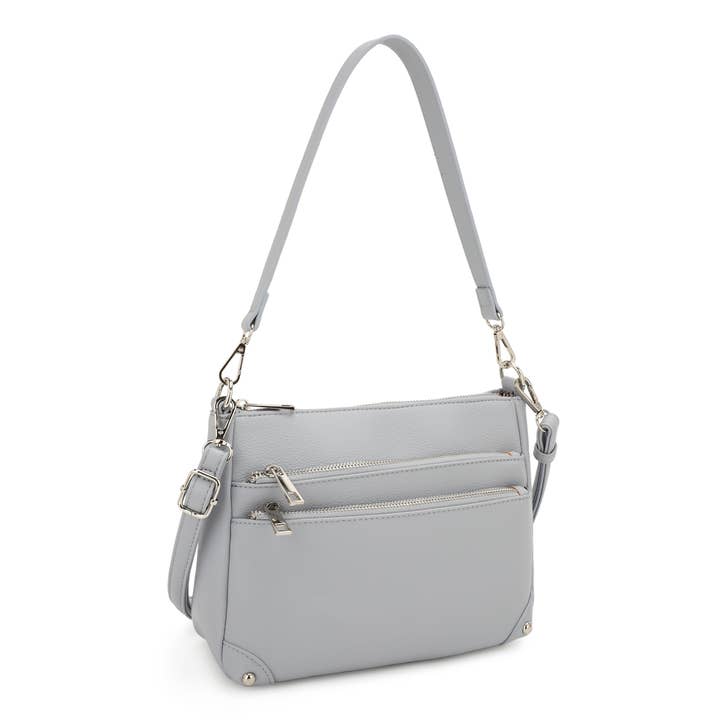 KAYLA+AVA - Wholesale Crossbody Bag - Women's - SHELBY 2 WAY TRIPLE COMPARTMENT CROSSBODY BAG
