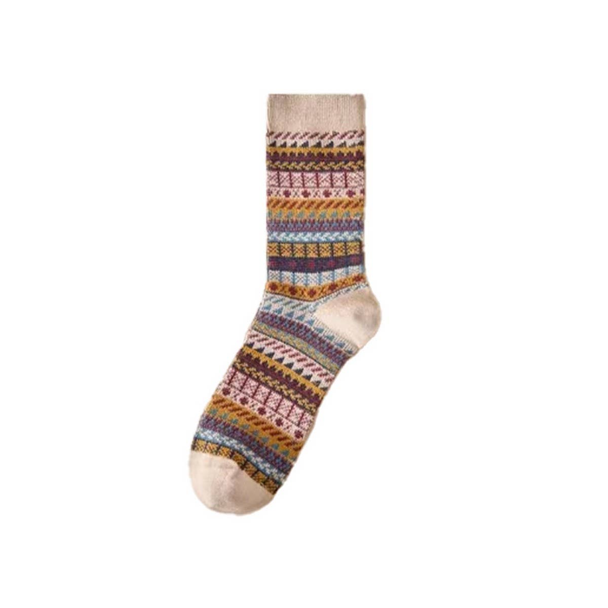 NINEXIS - Vente Chaussettes – unisexe - CWMS03047_CHAUSSETTES HOMME VINTAGE ETHNIQUES EN COTON4