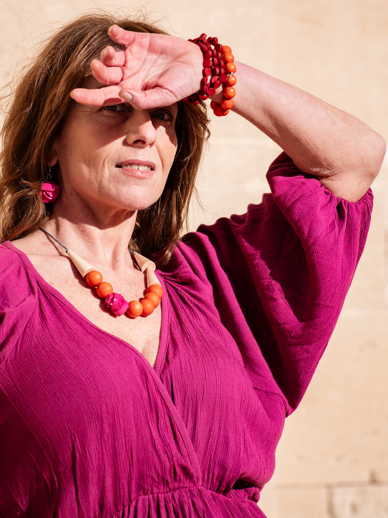 Bijondo - Wholesale Beaded/Pearl Necklace - Wood & Resin Necklace Tilly6