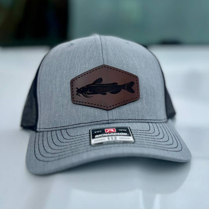 Catfish Heather Grey Richardson 112 Baseball Cap for wholesale by RiOak Design & Hat Co.