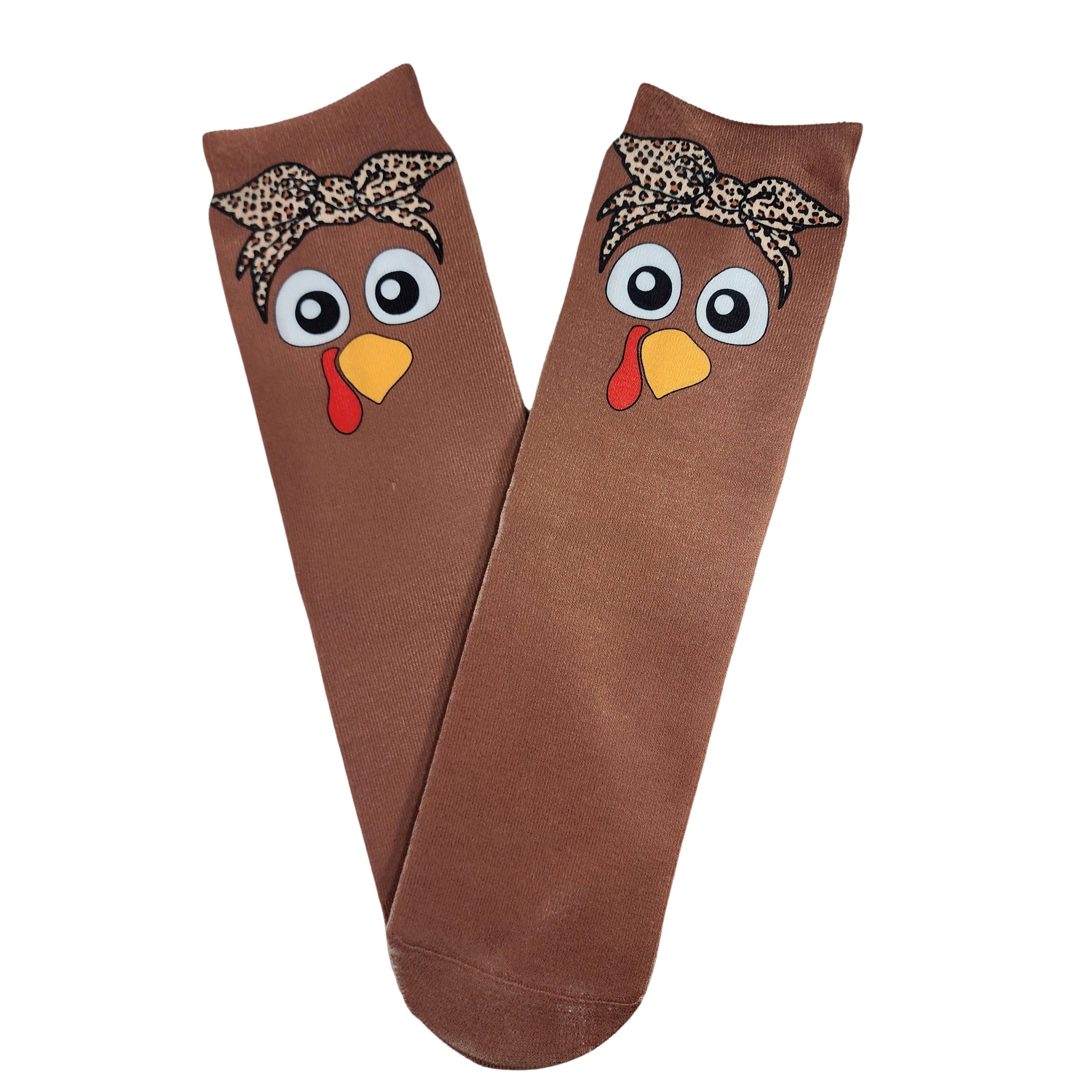 Dapper Xpressions - Wholesale Socks - Kids - Mr & Mrs Turkey Socks, Comfort and Casual, Toddler to Adult1