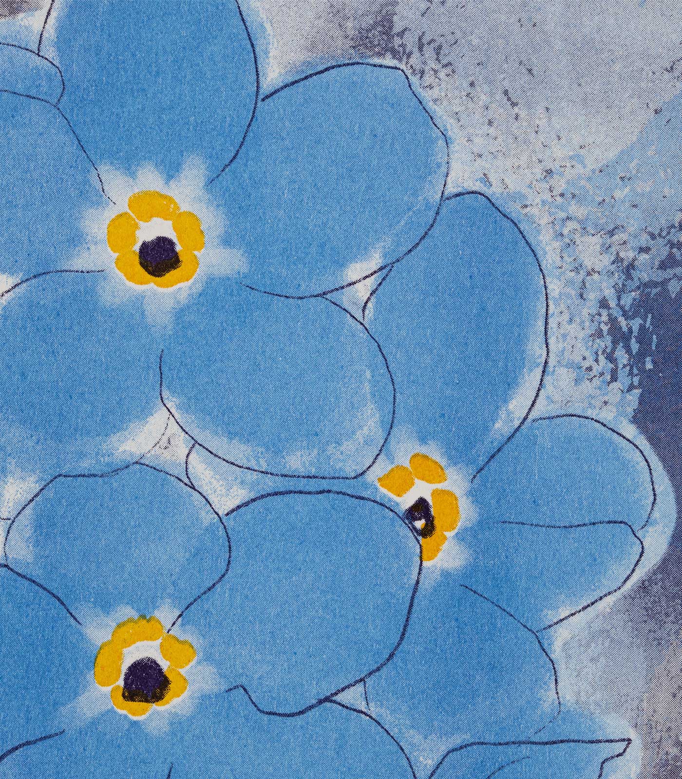 Eve Print Studio. – wholesale Art print – Forget Me Not Flower Botanical Risograph Print2