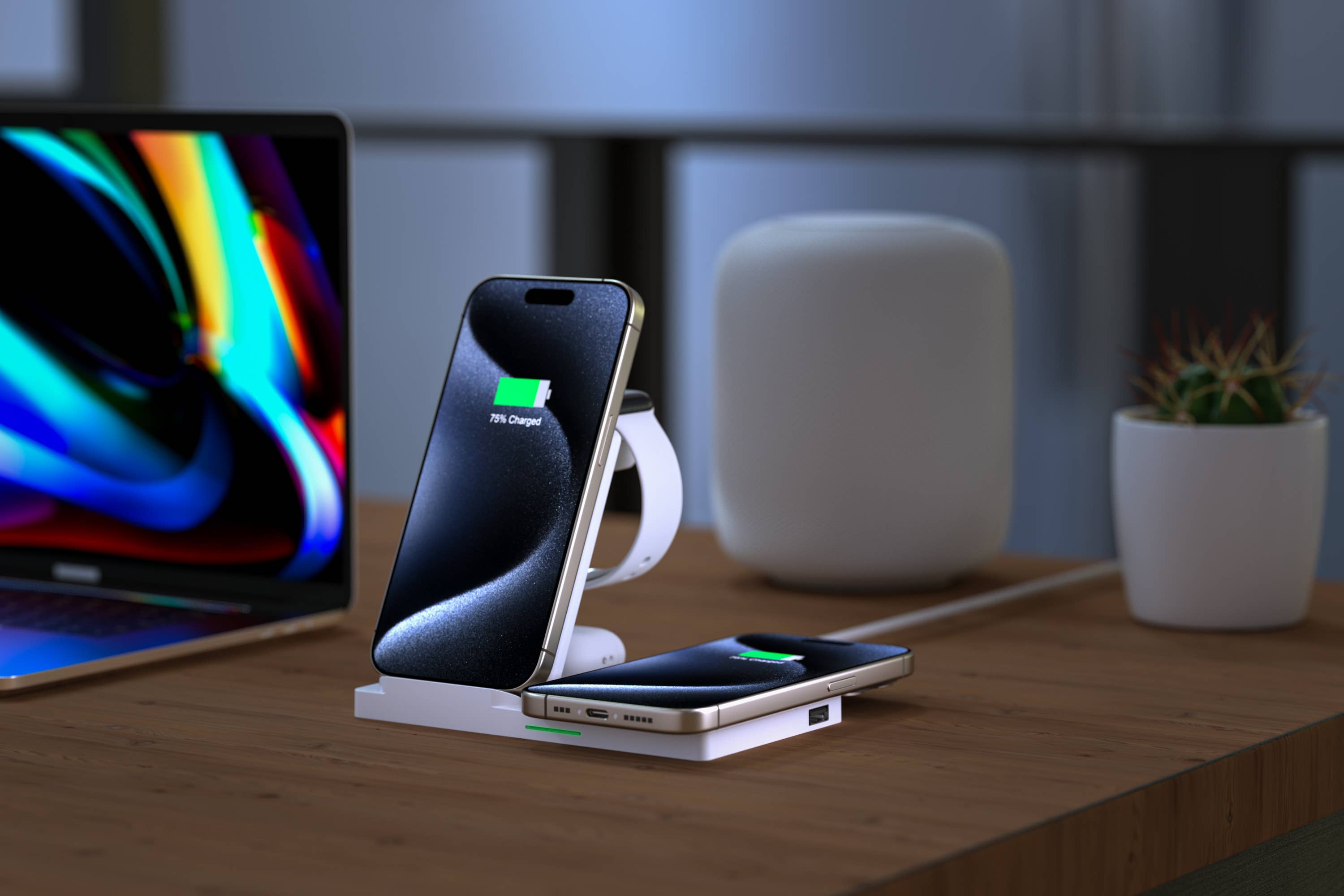 LAX Gadgets - Wholesale Charging Dock - 5in1 Wireless Charging Stand for Phones/AirPods Retail Pack6