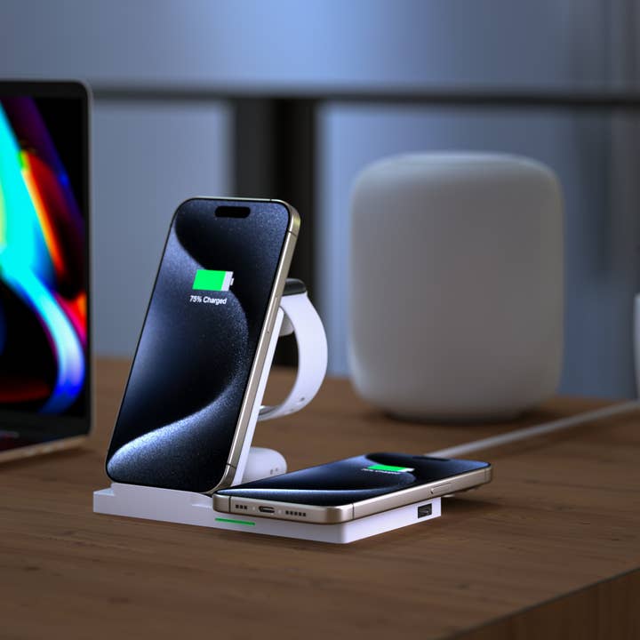 LAX Gadgets - Wholesale Charging Dock - 5in1 Wireless Charging Stand for Phones/AirPods Retail Pack6