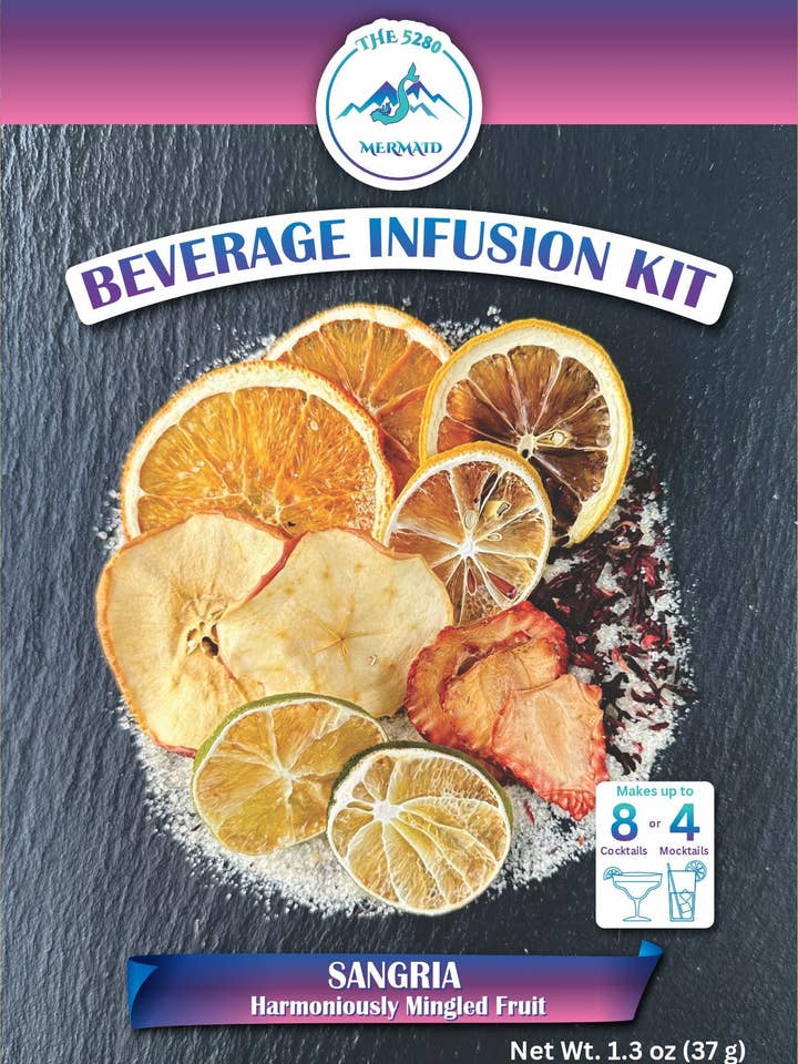 "Sangria" Harmoniously Mingled Fruit Beverage Infusion Kit MINI; Vodka, Rum, Red Wine, Brandy or Gin for wholesale by The 5280 Mermaid