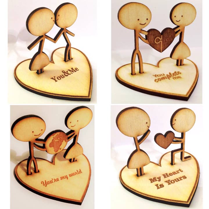 Shufflewoods Ltd - Wholesale Decorative Figurine - Wooden Love You Complete Me Figurine1