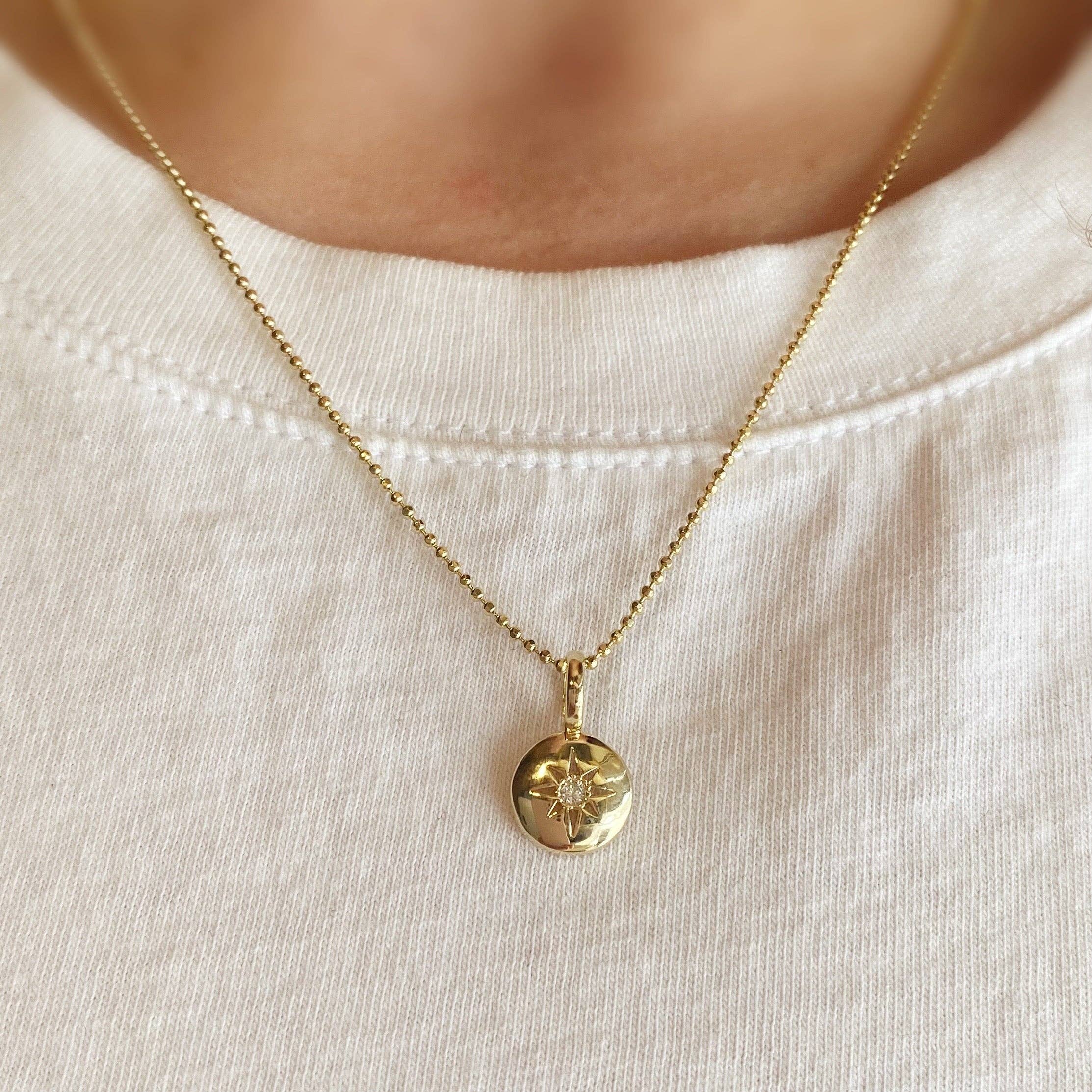 GoldFi - Wholesale Individual Charm/Pendant - 18k Gold Filled Mini Starburst Plate Pendant2