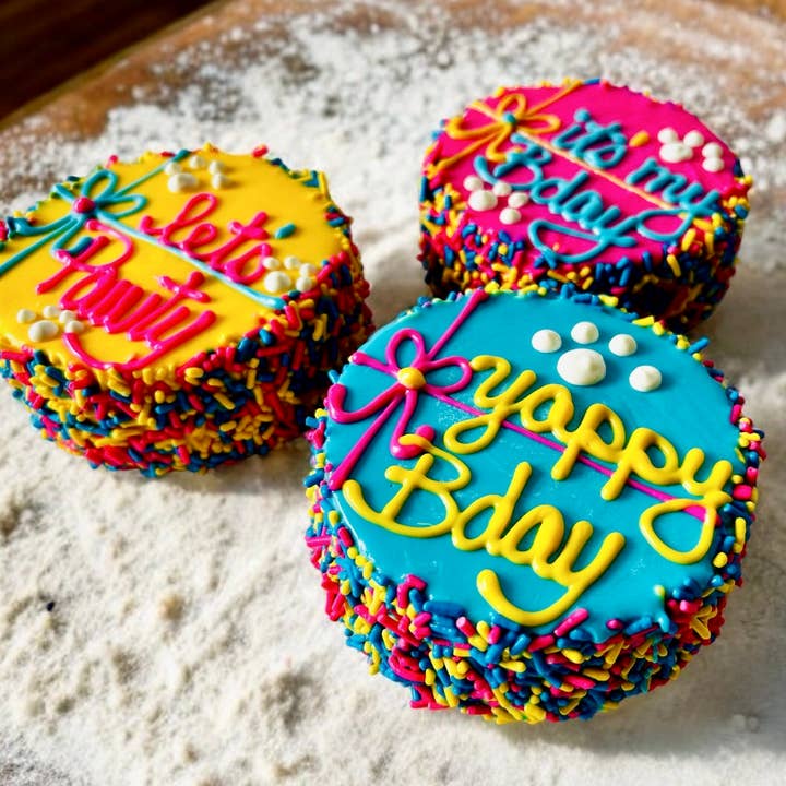 Fiesta Gift PAWTY Cake dog treats for wholesale by YumYum4DOGS