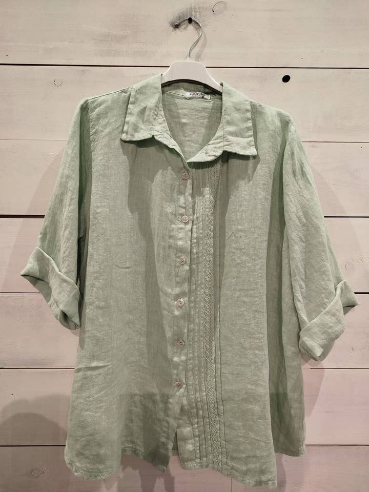 Linos y Textiles - Wholesale Button Down Shirt - Women's - REF:17843 100% Linen Shirt4