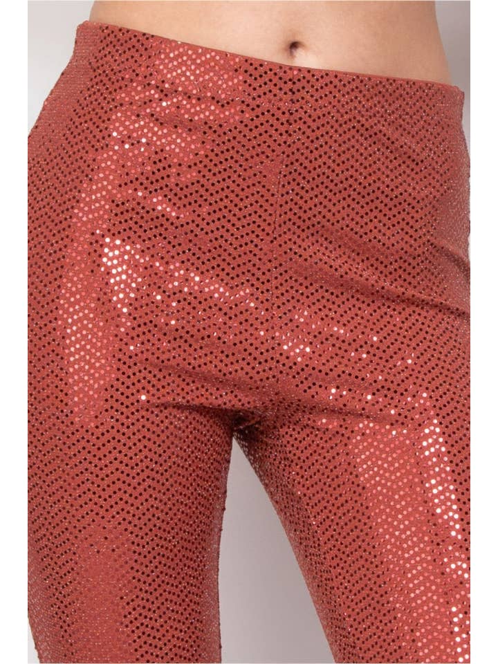 CC Wholesale Clothing - Wholesale Pants - Women's - Sequined Fit & Flare Midrise Pants3