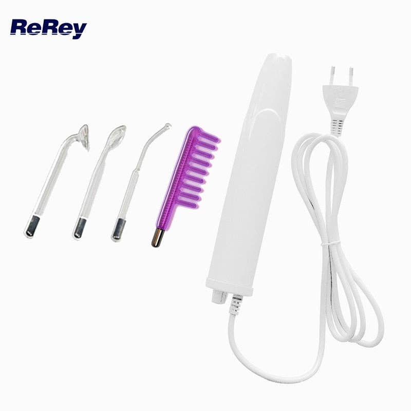 Secret Service Beauty - Wholesale Protective Face Mask/Shield - Portable High Frequency Electrotherapy Facial Machine Spot Acne Remover Face Skin Wrinkle Scalp Massager Electrode3