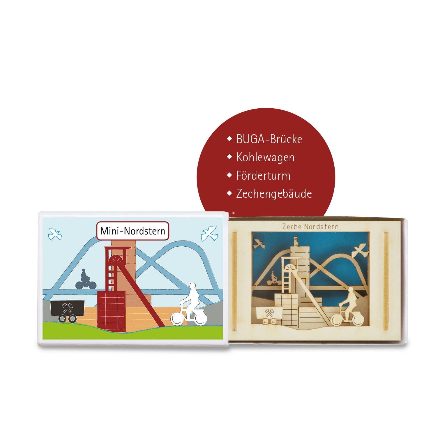 SILHOUBOX - Vente Décorations de table - Gelsenkirchen-Zeche Nordstern-Silhoubox S — article cadeau1