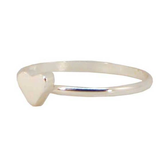 Minimal Hjerte Ring Sølv Størrelse 13 for engroshandel hos ACUS