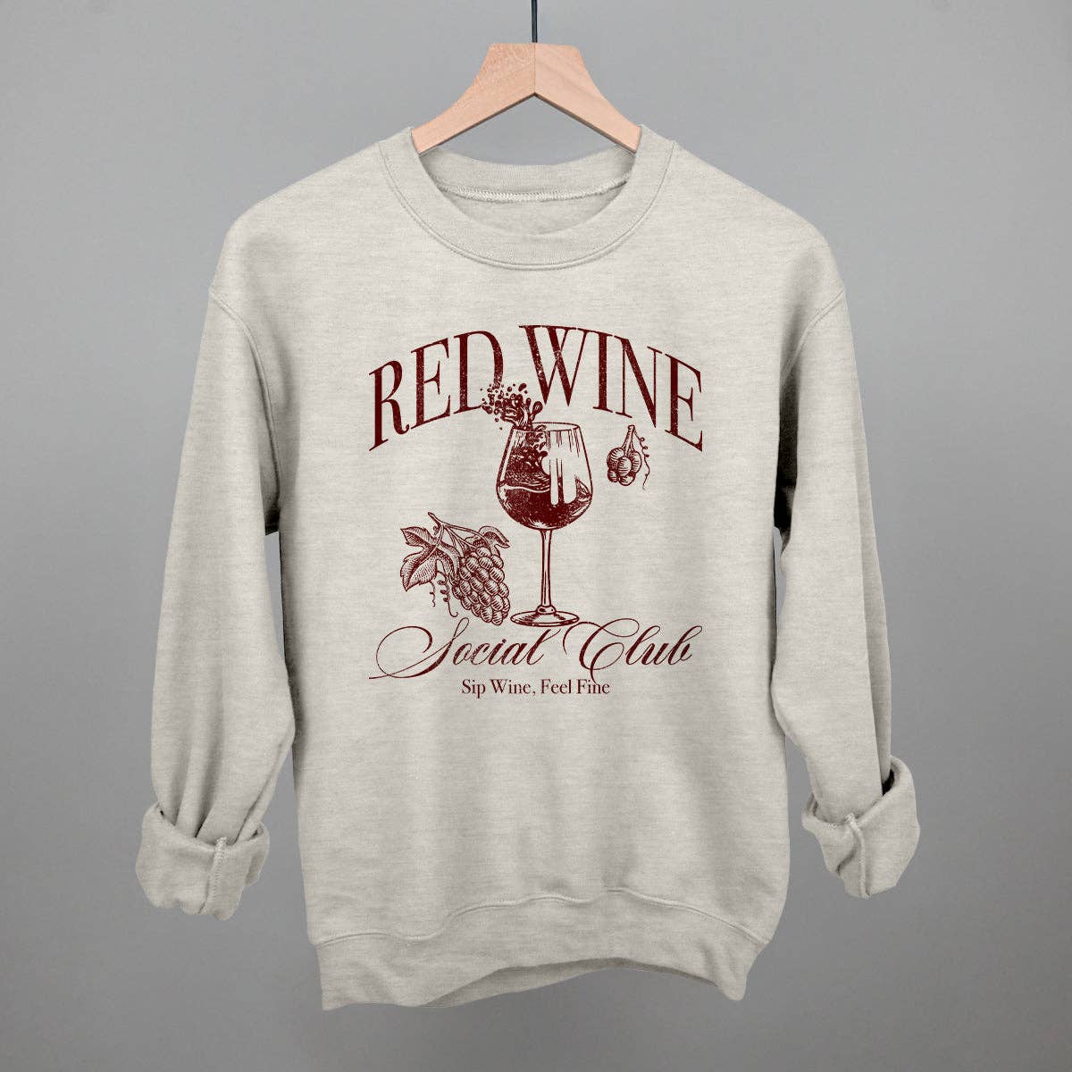 Ivy + Cloth - Vente Sweat-shirt à imprimés – femme - Club social du vin rouge10