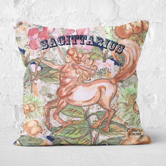 Sagittarius Cushion for wholesale by Claire Louise