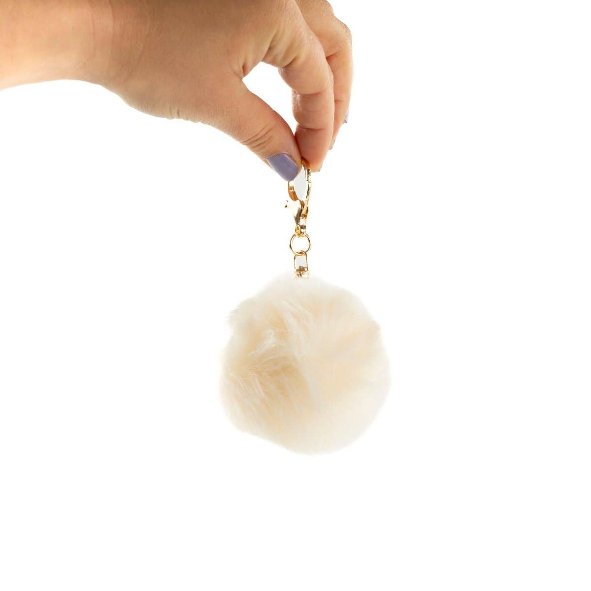 Bailey and Coco – wholesale Keychain – Women's – Premium Pom Pom White for Dusk til Dawn Bag1
