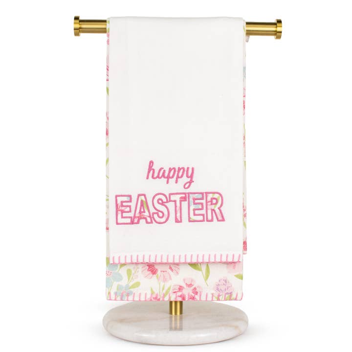 Willow Glædelig Påske Håndklæder Hvid/Flerfarvet 20x28 Sæt af 2 for engroshandel hos The Royal Standard