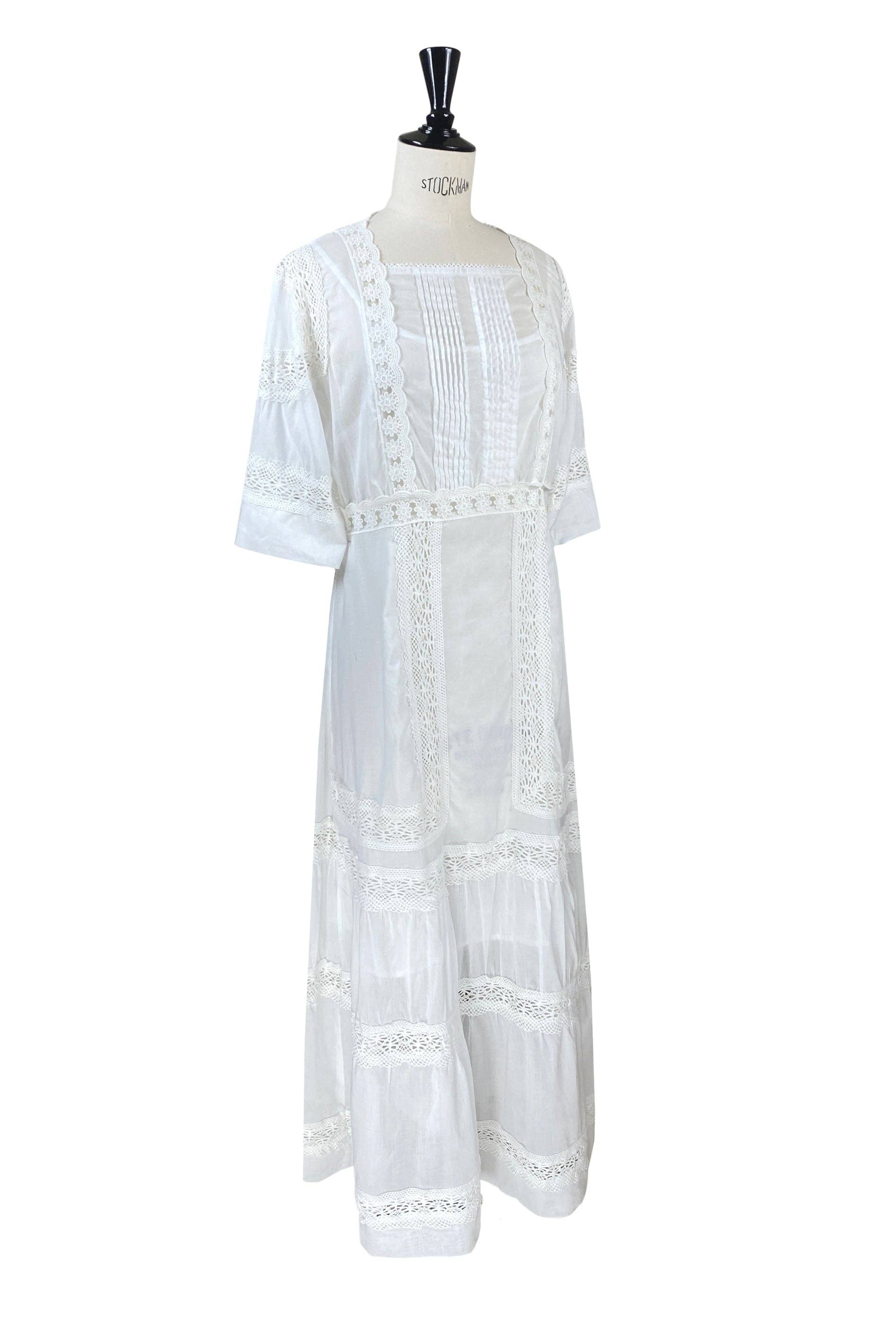 J. Marin Co. - Wholesale Dress - Women's - The Dorothea Edwardian Dress - Antique White0