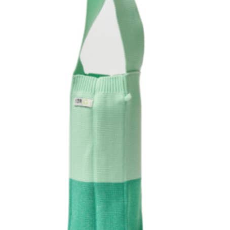 Bottle Tote Green Block Large for wholesale by Dotori Dotori