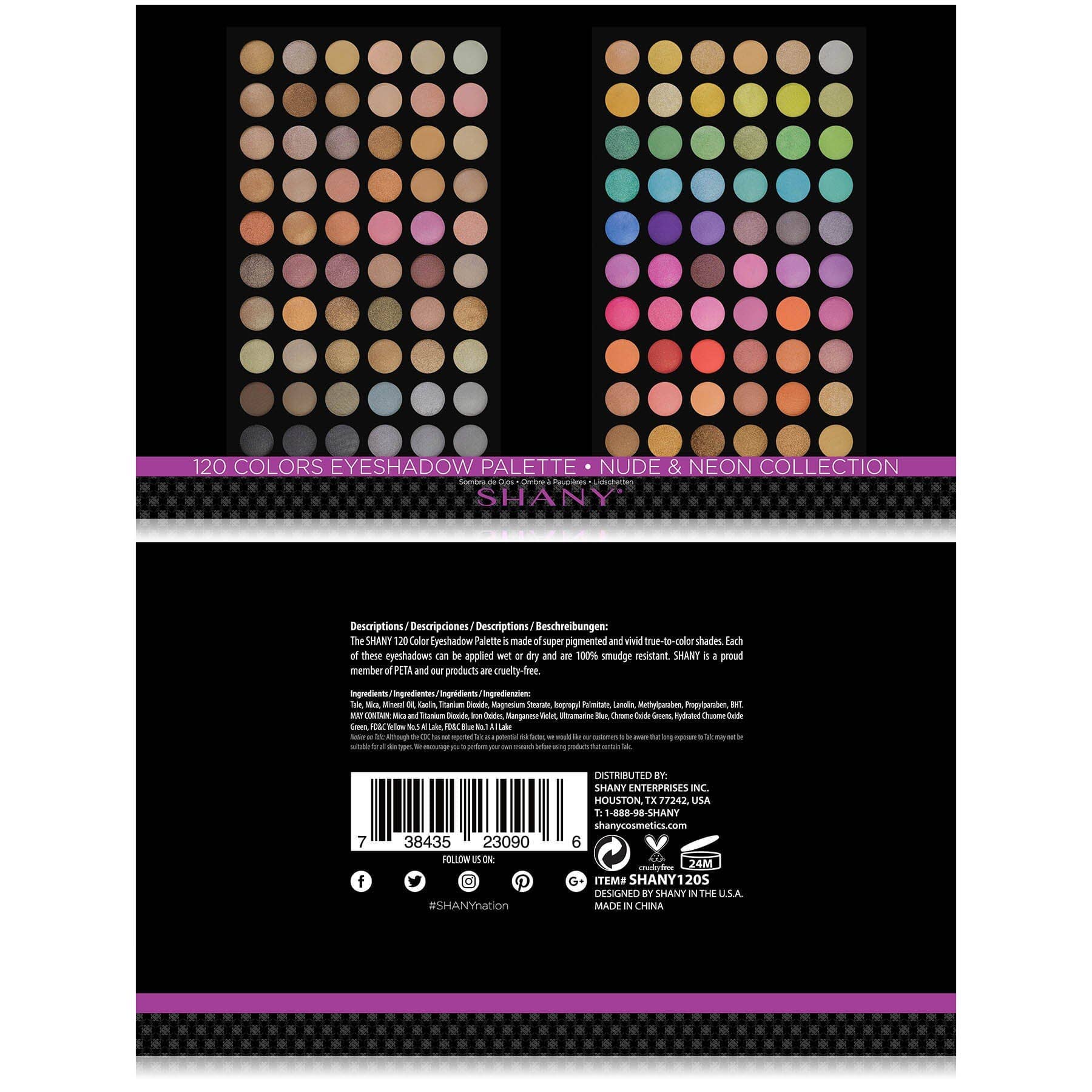 Ultimate Fusion - 120 Color Eye shadow Palette Natural Nude and Neon Combination for wholesale on Faire2