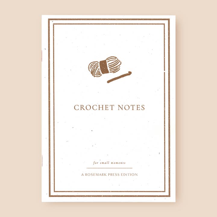 Carnet vierge A5 « Crochet Notes » pour la vente par Rosemark Press