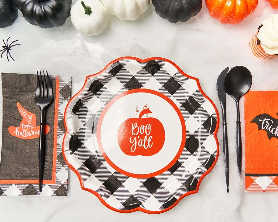 Sophistiplate - Wholesale Disposable Plate - Paper Dinner Plate Boo Y'all/8ct2