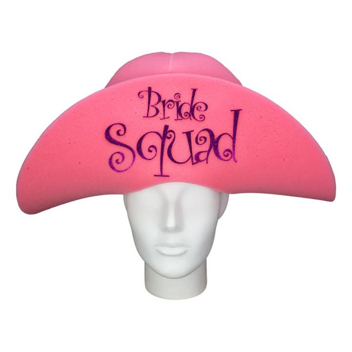 Chapeau Bride Squad pour femme pour la vente par Foam Party Hats