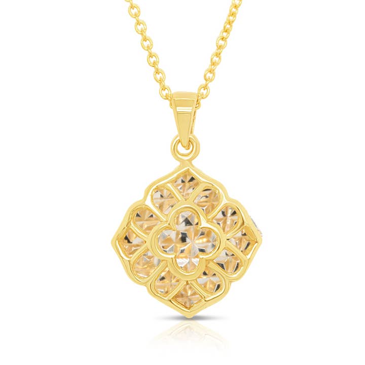 Sterling Silver Unique Yellow Color Pendant for wholesale by NY Gold & Silver Trading Inc.