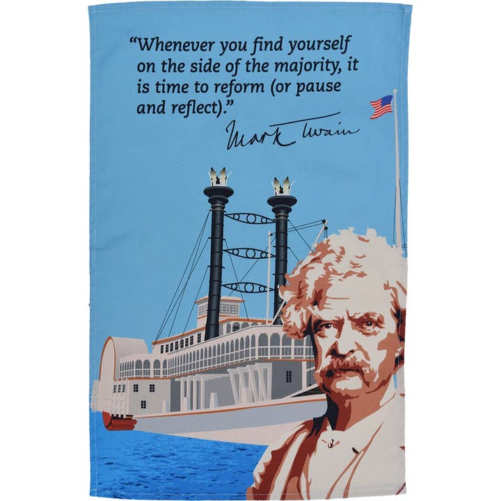 Mark Twain Tea Towel for wholesale by Radical Tea Towel