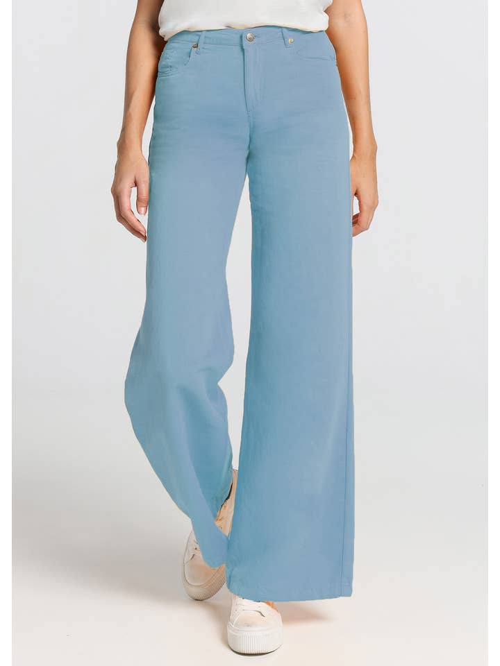 Blue CIMARRON Jeans|Extra Flare Low Box|Blue Inch Size for wholesale on Faire