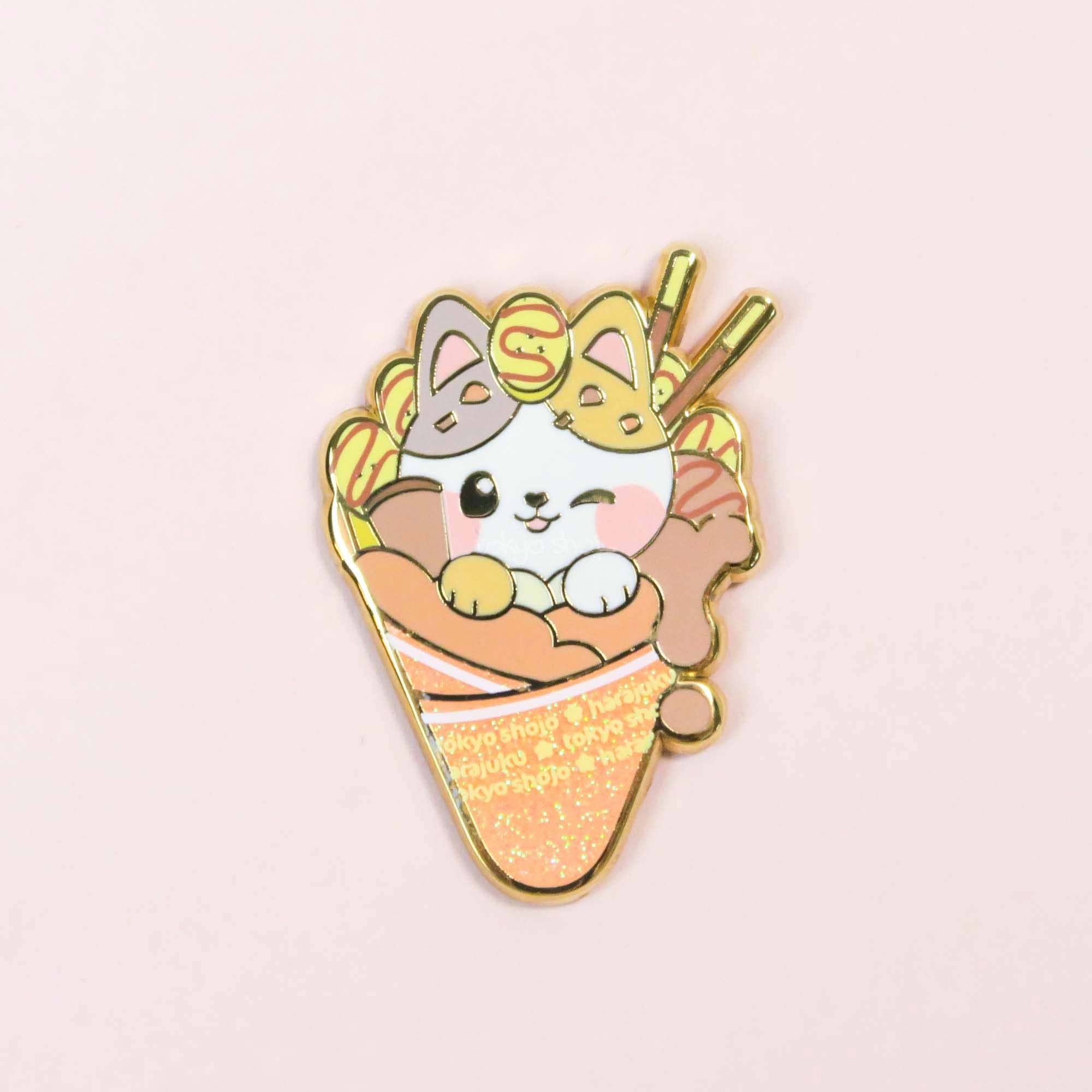 tokyo shojo - Wholesale Lapel Pin/Button - Koyo's Choco Banana Crunch Crepe Pin