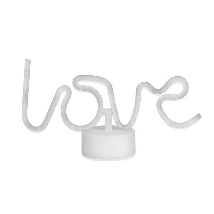 Lifeware Group LLC – Großhandel Neonschilder – CIAO Tech LOVE Desktop-Schild mit Neonbeleuchtung, Rosa1