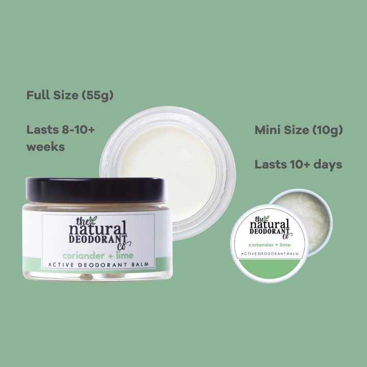 The Natural Deodorant Co. - Wholesale Deodorant - Unisex - Active Deodorant Balm Coriander + Lime 10g Mini3