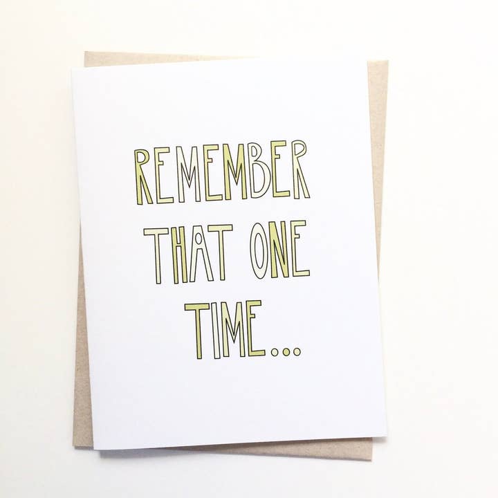 Ricorda quella carta One Time per la vendita all'ingrosso da parte di PAGEFIFTYFIVE