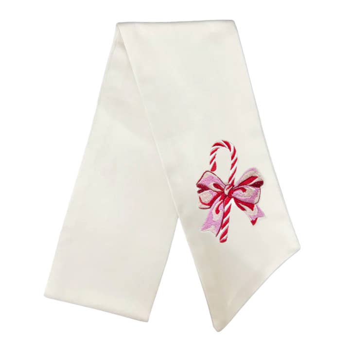 Candy Cane Wreath Sash for wholesale by Fig & Dove