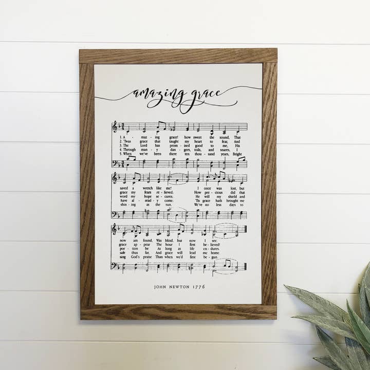 Hangout Home - Vente Pancarte - Impression murale encadrée sur toile « Amazing Grace »1