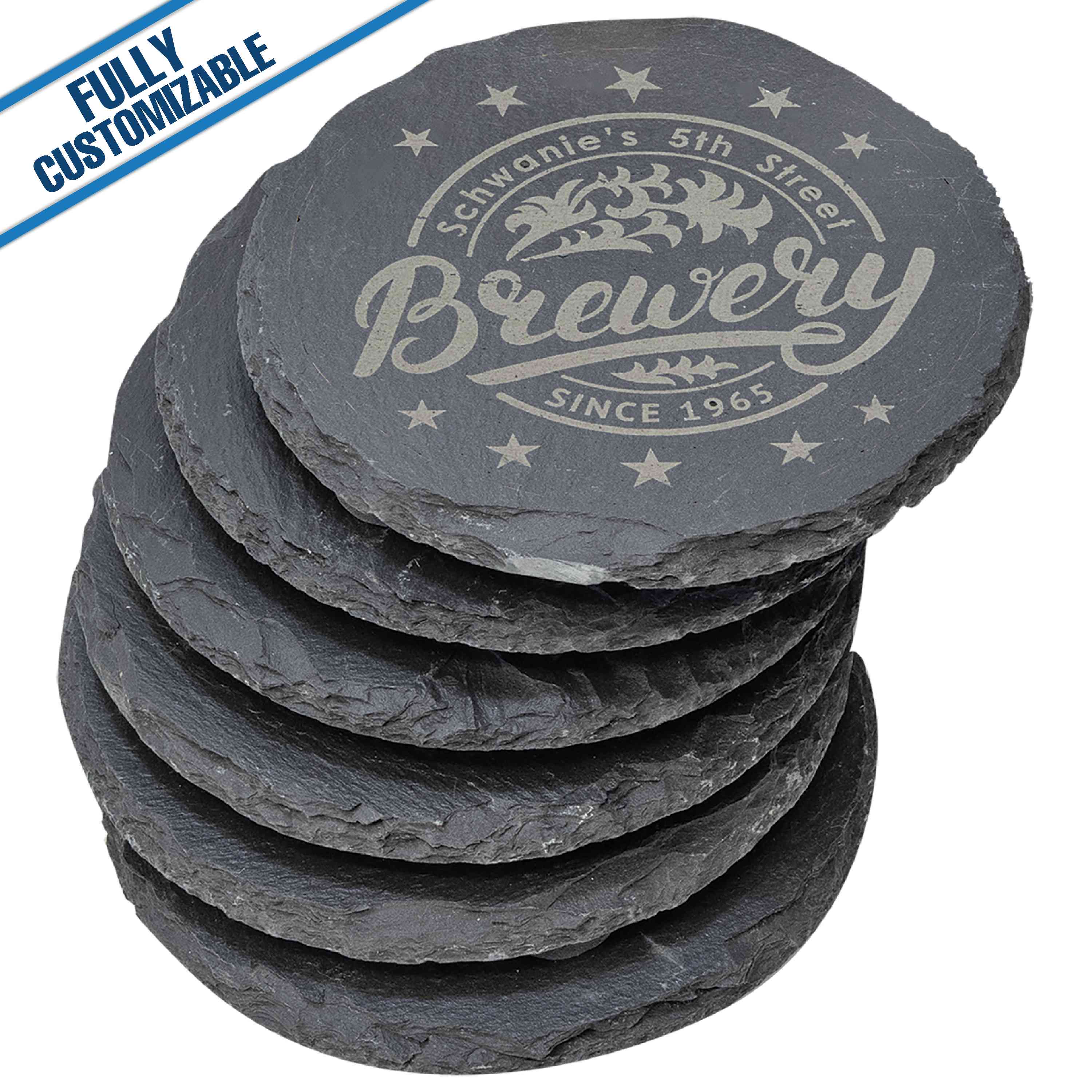 GiftWorksPlus - Wholesale Coasters - Engraved Slate Coasters - Fully Customizable3