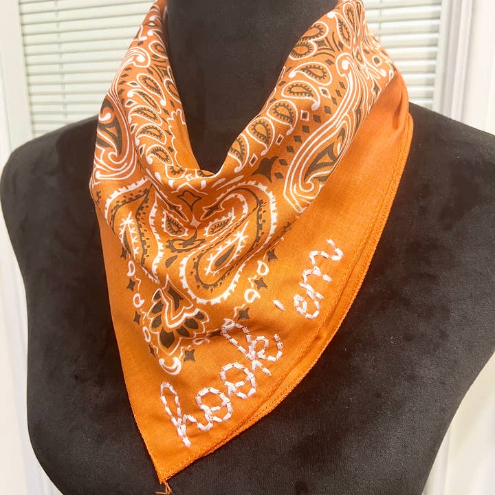 The Funky Soul - Wholesale Bandana - Women's - Hook 'Em Embroidered Bandana