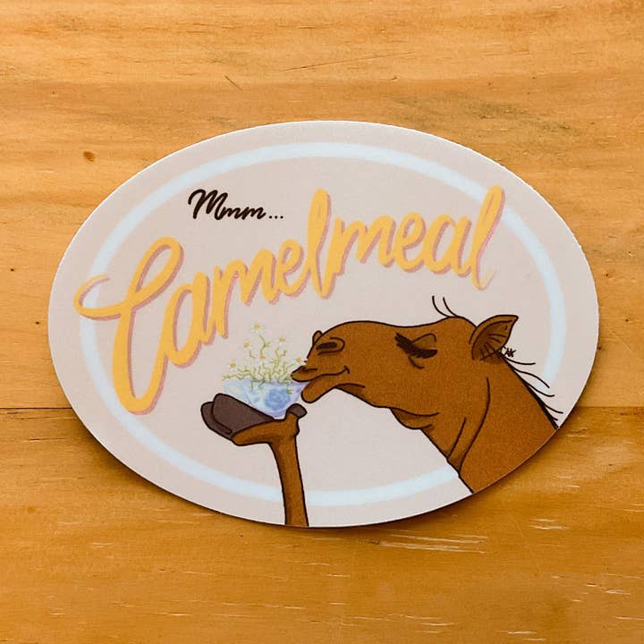 Camelmeal Sticker for wholesale by Doodled By Carrie